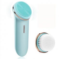 3Pcs Electric Sonic Vibrating Silicone Facial Cleansing Brush